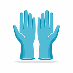 Obraz premium Protective Blue Nitrile Gloves Hygiene and Safety Icon