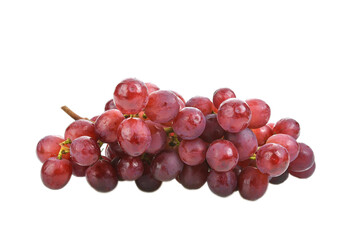 Bunch of fresh red grapes isolated on transparen png.