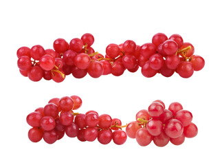 collection Grape red isolated on transparen png.