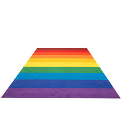Rainbow Pride Flag: LGBTQ+ Symbol, Colorful Stripes, Trapezoid Design