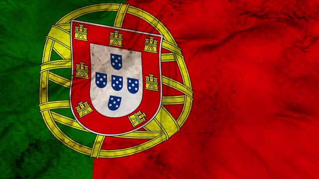Portugal texture flag seamless loop animation. 4K Video