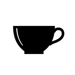 Silhouette of Calm: A minimalist monochrome silhouette of a classic teacup, exuding simplicity and a sense of refined calm. 