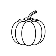 Pumpkin Line Art: A simple, elegant line drawing of a pumpkin, perfect for autumnal designs and fall-themed projects.