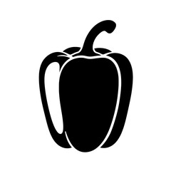 Bell Pepper Silhouette: A simple yet striking silhouette of a bell pepper, perfect for culinary or health-related projects.