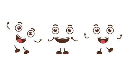 character expression on white background