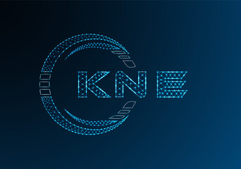 KNE low poly letter logo vector design. KNE lower poly logo design. Low poly logo.