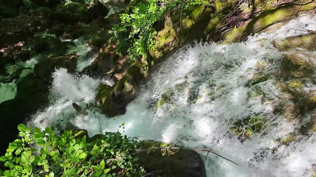 Bachkovo waterfalls cascade in Rhodopes Mountain, Plovdiv region, Bulgaria