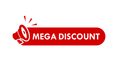 Mega discount logo template illustration