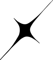 Stylized Star Sparkle Inside Oval Frame