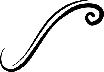 Whimsical Hand Drawn Floral Line Element