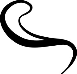 Hand Drawn Swirl Plant Style Decorative Mark