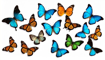 collection beautiful of butterflies
