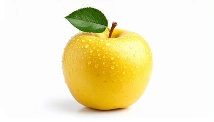 yellow apple isolated on white