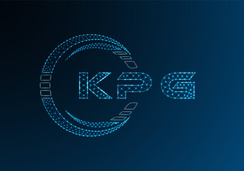 KPG low poly letter logo vector design. KPG lower poly logo design. Low poly logo.