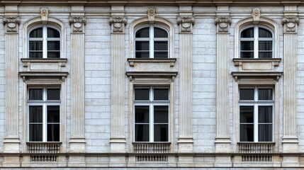 Obraz premium Elegant facade with symmetrical windows