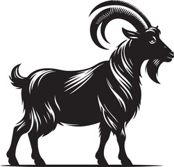 Luna the Lovely Goat Vector Cartoon Illustration