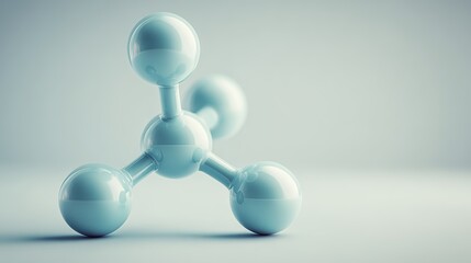 Abstract blue molecular structure in sci-fi style, symbolizing futuristic scientific exploration