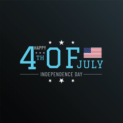 modern 4th of july independence day vector with stars and flag