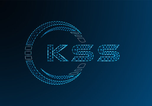 KSS low poly letter logo vector design. KSS lower poly logo design. Low poly logo.