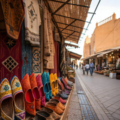 shoes on the moroccan market