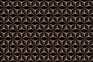 Geometric seamless pattern with gold and colorful elements. Luxury background. Ornamental wallpaper detail of mosaic. Art Deco invitation greeting Design. Vector illustration.