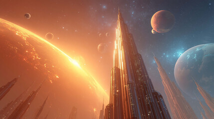 Cosmic commerce, building the future of business among glowing stars and distant planets