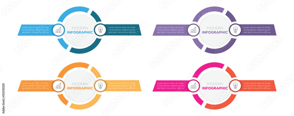 Poster infographic design template timeline with 4 steps or options. can be used for web sites, banners, la
