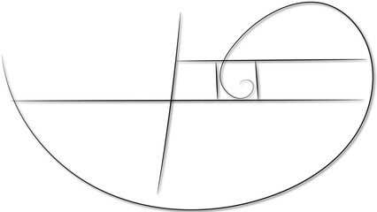 Golden ratio minimal, Fibonacci spiral