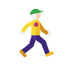 3d man with a yellow umbrella