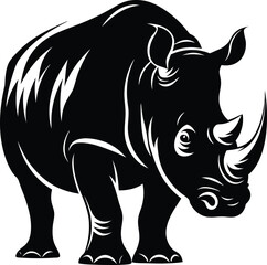 silhouettes of animals rhino