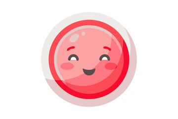 blushing emoji glass face glow