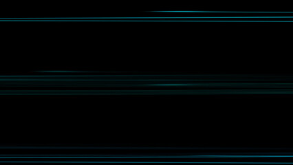 An abstract particles features glowing blue lines against a solid black background creating a futuristic, modern and digital backdrop or texture.