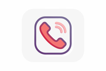 phone call icon minimal line ui style