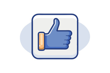 Obraz premium simple thumbs up icon for post reaction
