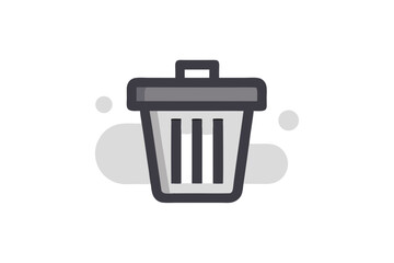 simple trash bin icon for delete action