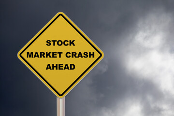 Stock market crash ahead - Crossing sign