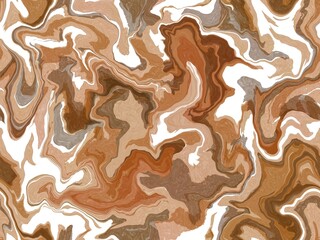 Seamless Coffee Marble Pattern – Warmth Abstract Swirl Design in Brown and White for Fashion and Textile Needs