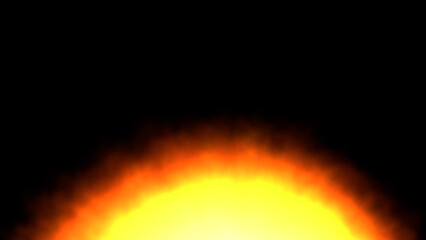 Abstract fiery orb against a black background