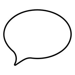 speech bubble on white background