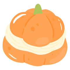 pumpkin tea and sweet dessert