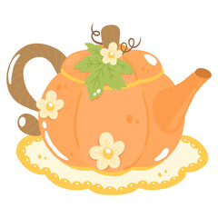 pumpkin tea and dessert