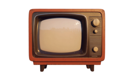 Title: Retro Vintage Television Set with Antennas Isolated on White Background