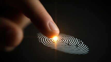 Logging into online banking using fingerprint authentication on a camera.