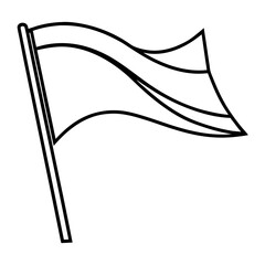 Clean Flag Outline Vector