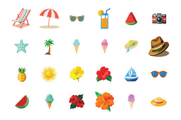 24 icon set on 4000x2663 px Template