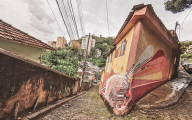 Rio de Janeiro Brazil City Street Art Graffiti and Paintings.