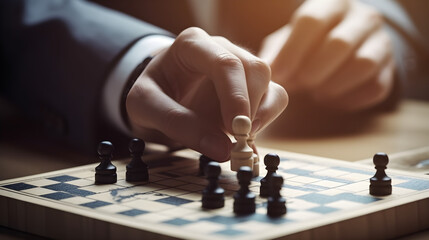Business exit strategy planning concept. Owner developing plan for selling or transferring business operations.