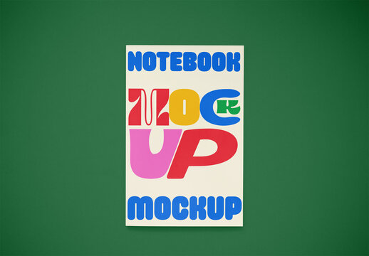 Notebook Mockup. Background color change available.