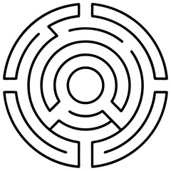 labyrinth on white background