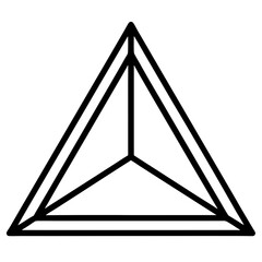  Penrose triangle on white background